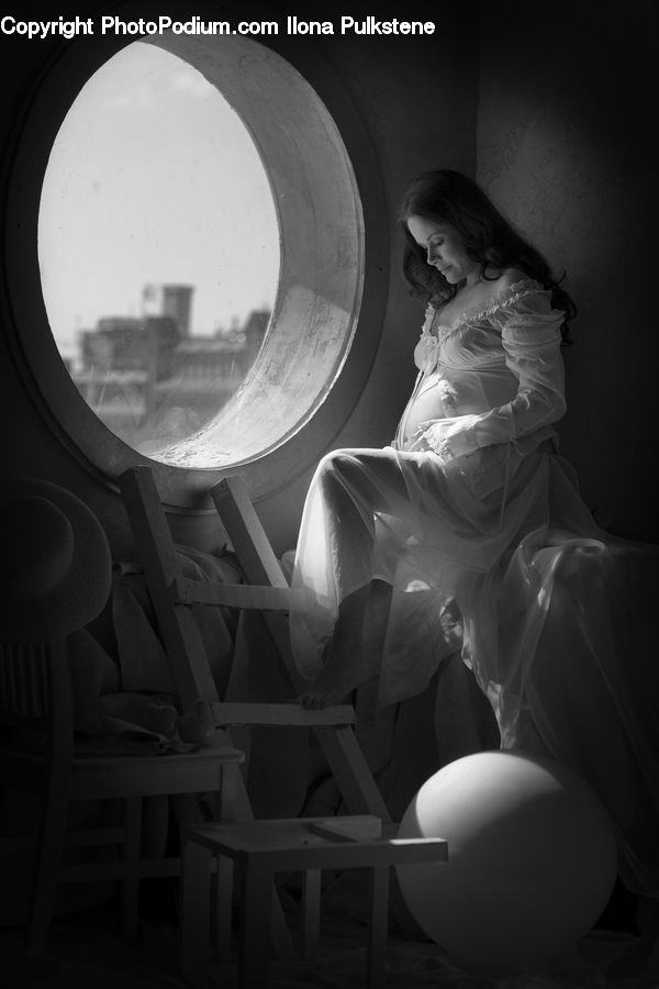 Chair, Furniture, Hole, Porthole, Window, Sphere, Spiral