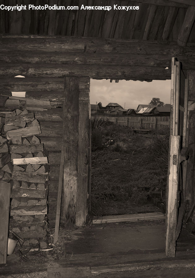 Patio, Pergola, Porch, Rubble, Brick, Cabin, Hut