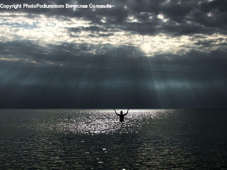 Outdoors, Sky, Sea, Water, Flare, Light, Sunlight