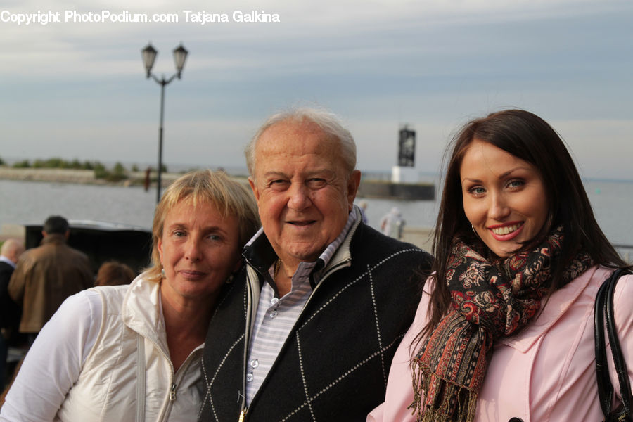 People, Person, Human, Senior Citizen, Lamp Post, Pole, Back