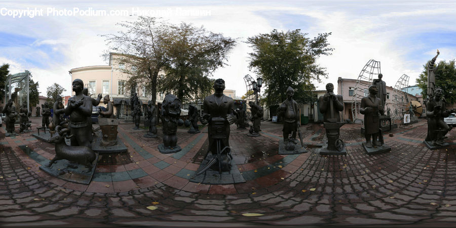 Architecture, Downtown, Plaza, Town Square, Art, Sculpture, Statue