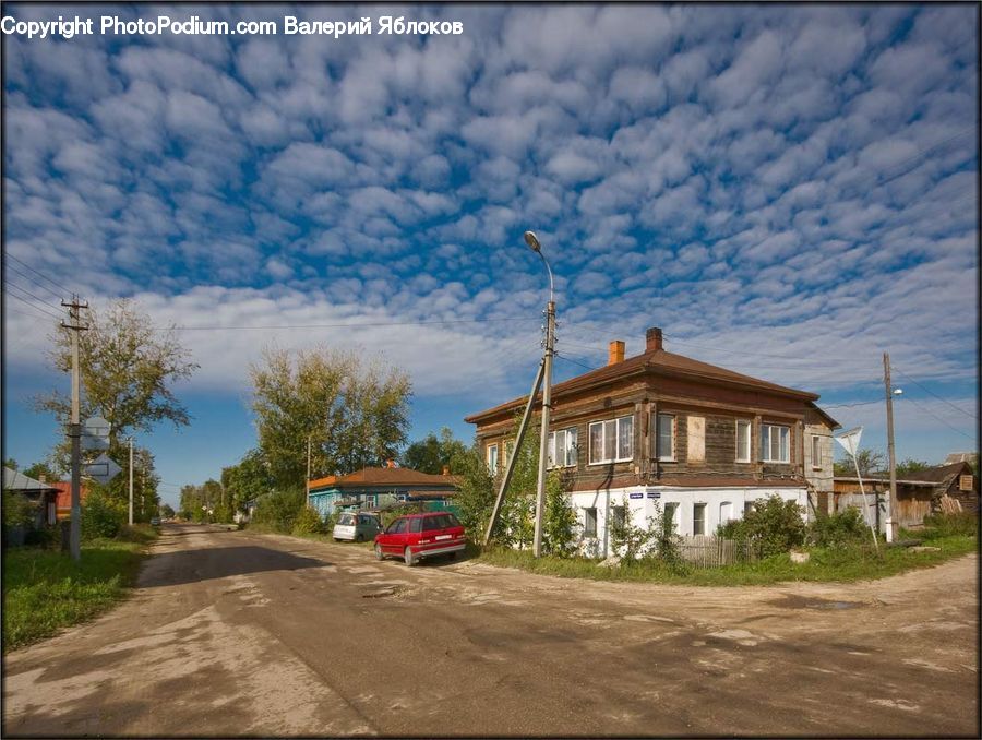 Dirt Road, Gravel, Road, Building, Cottage, Housing, Villa