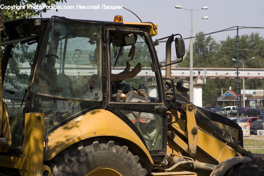Bulldozer, Tractor, Vehicle, Train, Bicycle, Bike, Automobile