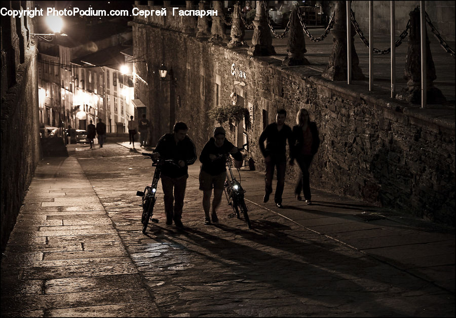 People, Person, Human, Bicycle, Bike, Cyclist, Silhouette