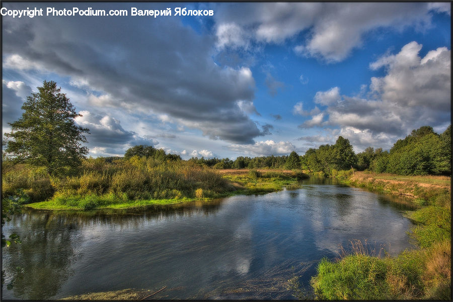 Lake, Outdoors, Water, Cloud, Cumulus, Sky, River