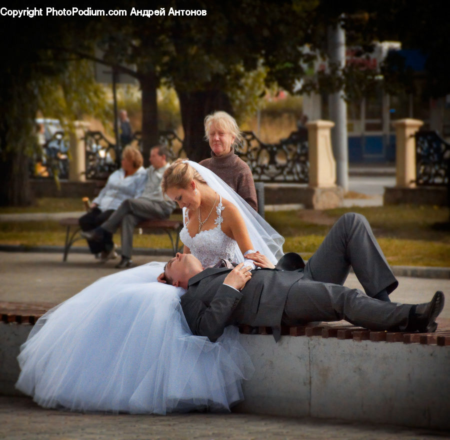 People, Person, Human, Plant, Potted Plant, Bride, Gown