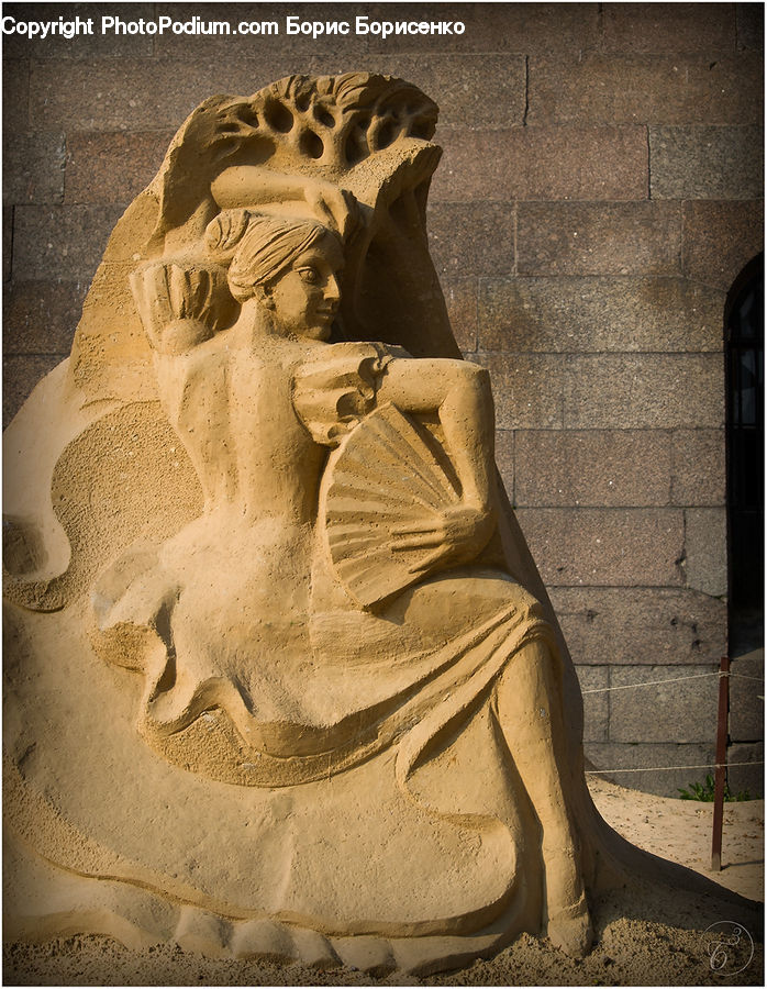 Art, Sculpture, Statue, Gargoyle, Ancient Egypt, Outdoors, Sand