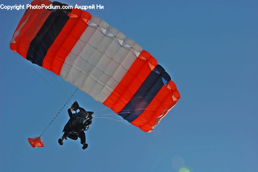 Adventure, Flight, Gliding, Parachute