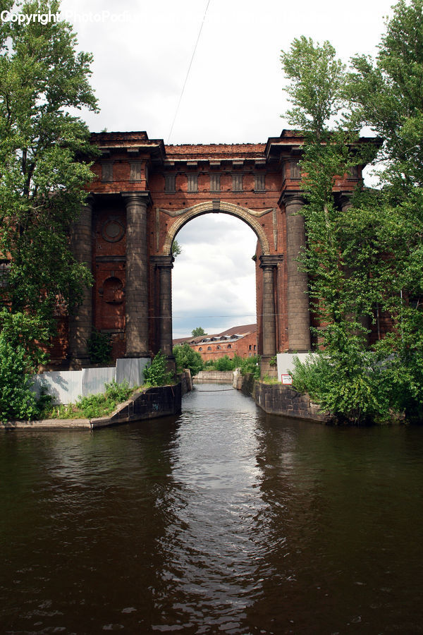 Canal, Outdoors, River, Water, Ivy, Plant, Vine