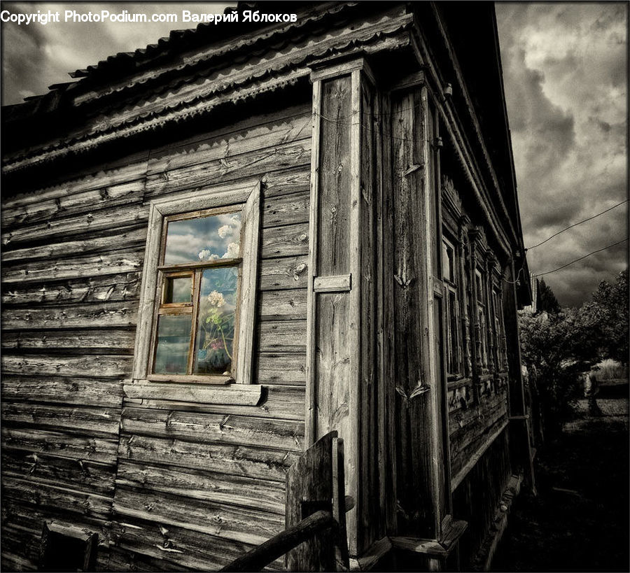 Cabin, Hut, Rural, Shack, Shelter, Brick, Shutter