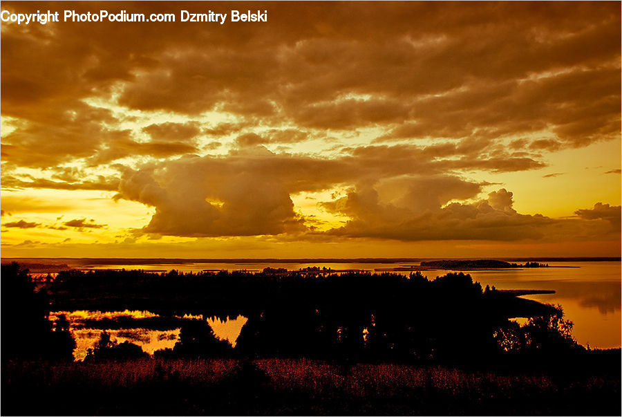 Dawn, Dusk, Red Sky, Sky, Sunrise, Sunset, Azure Sky