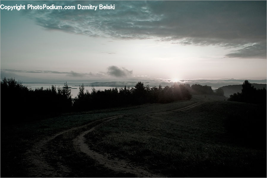 Dirt Road, Gravel, Road, Flare, Light, Sunlight, Countryside