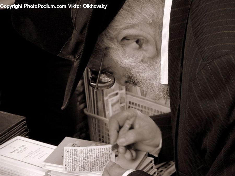 People, Person, Human, Reading, Newspaper, Text, Portrait