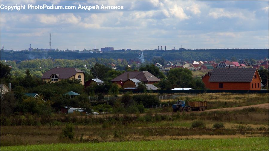 Roof, Tile Roof, Field, Grass, Grassland, Land, Outdoors