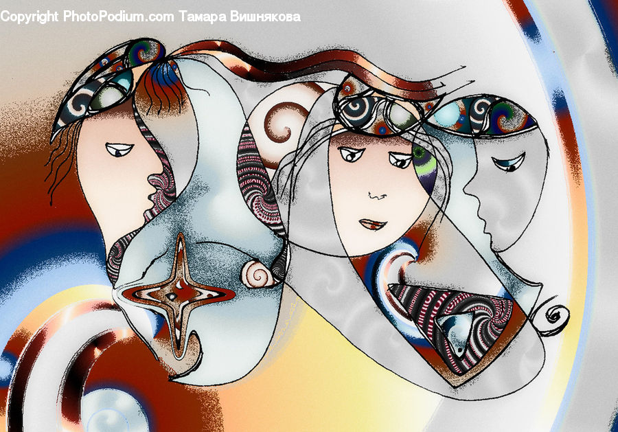 Doodle, Drawing, Dish, Food, Plate, Face