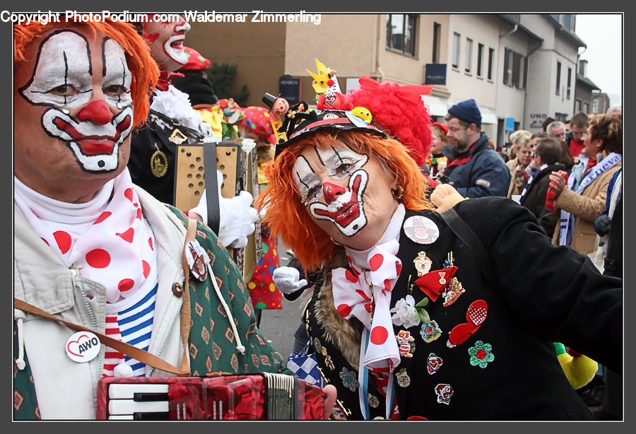 Clown, Performer, Person, People, Human, Collage, Poster