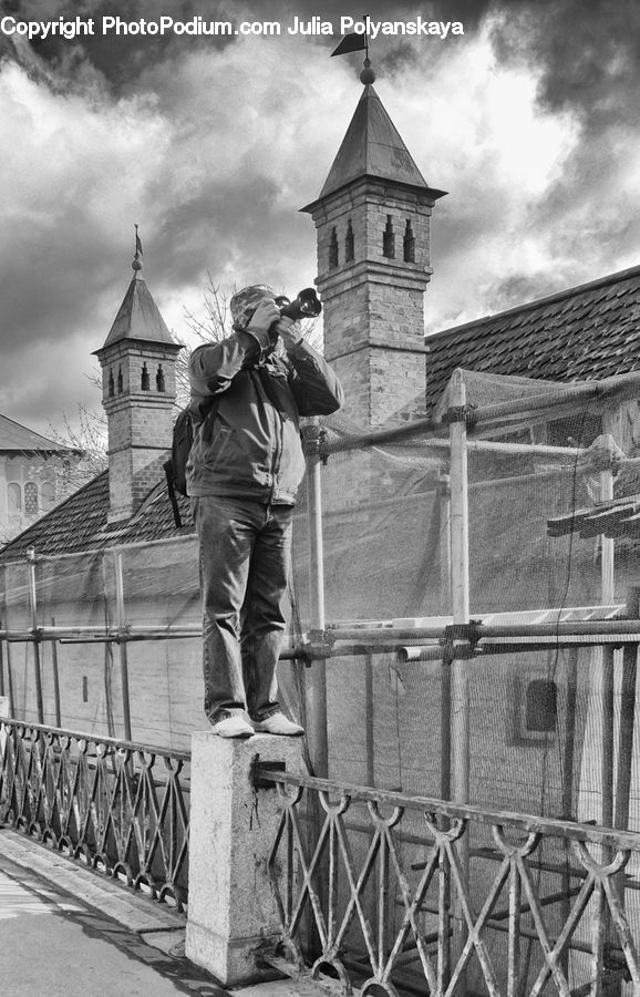 People, Person, Human, Fence, Tourist, Building, Housing