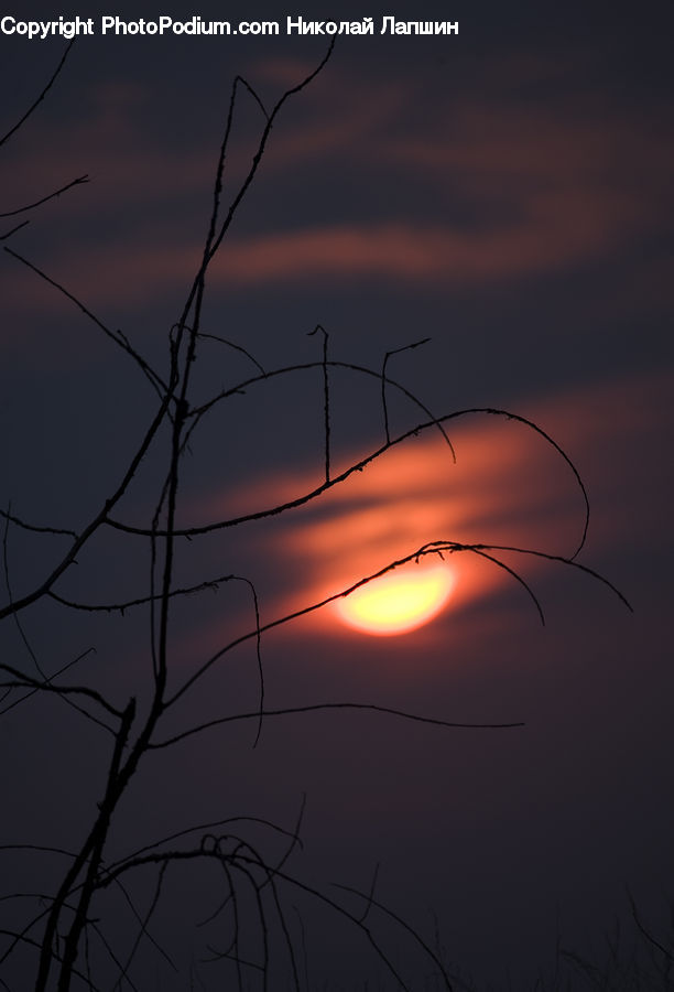 Astronomy, Moon, Night, Outdoors, Space, Dusk, Sky