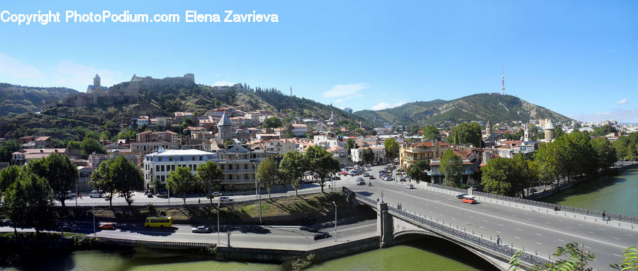 Aerial View, Campus, Freeway, Road, City, Downtown, Landscape