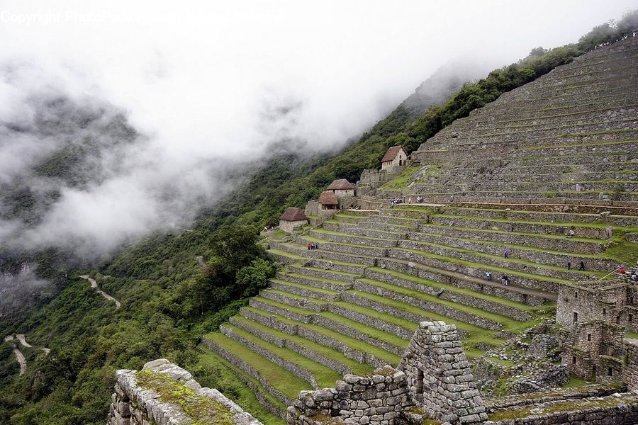 Architecture, Castle, Fort, Ruins, Countryside, Outdoors, Amphitheater