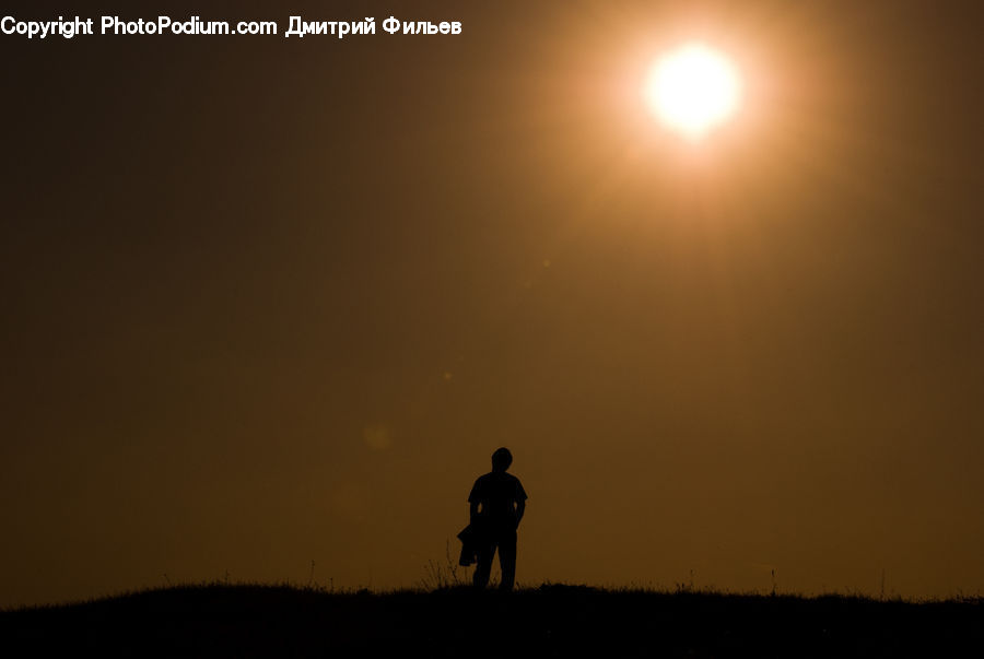Exercise, Fitness, Jogging, Silhouette