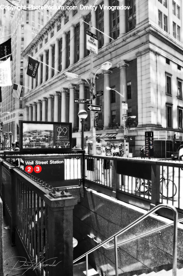City, Downtown, Urban, Architecture, Court, Banister, Handrail