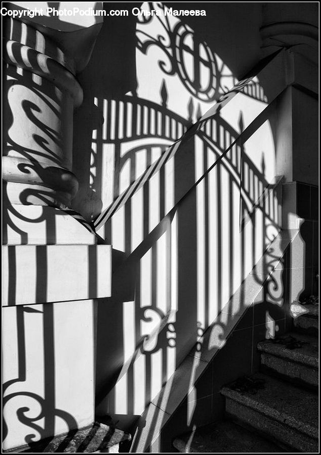 Railing, Banister, Handrail, Staircase, Word