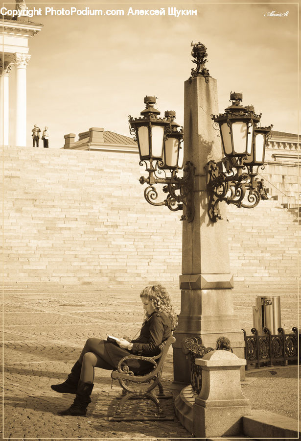 People, Person, Human, Furniture, Throne, Bench, Lantern