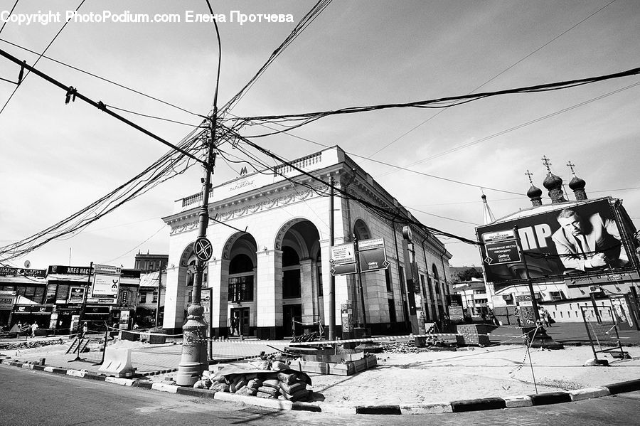 Asleep, Intersection, Road, Building, Downtown, Town, City