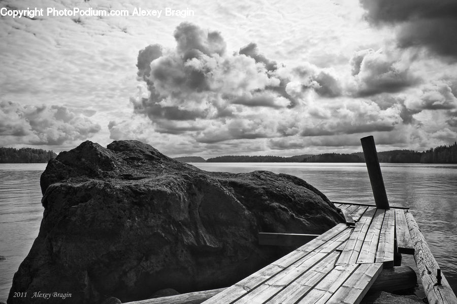 Cloud, Cumulus, Sky, Dock, Landing, Pier, Coast