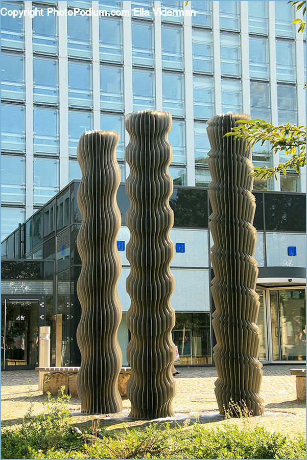 Building, Housing, Plant, Potted Plant, Office Building, Column, Pillar