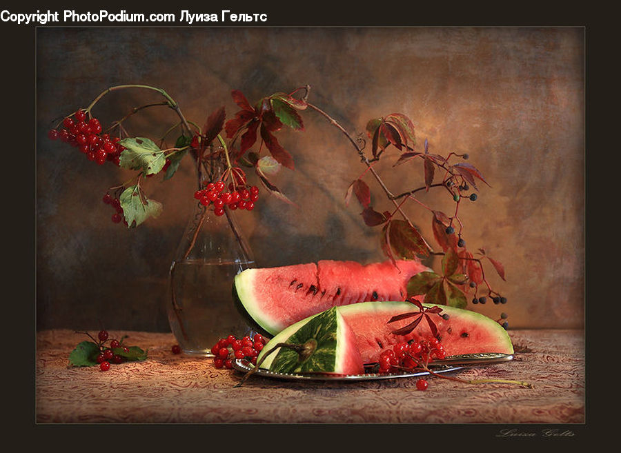 Plant, Potted Plant, Cherry, Fruit, Raspberry, Floral Design, Flower