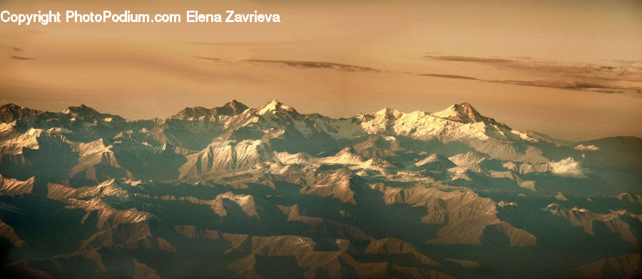 Alps, Crest, Mountain, Peak, Dawn, Dusk, Sky