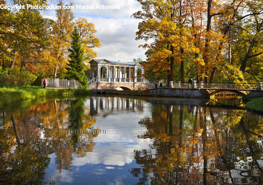 Outdoors, Pond, Water, Canal, River, Park, Gazebo