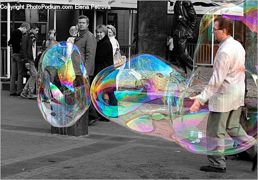 Bubble, People, Person, Human, Bicycle, Bike, Vehicle