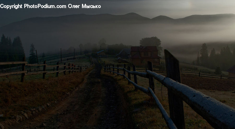 Fence, Bench, Dirt Road, Gravel, Road, Pipeline, Boardwalk