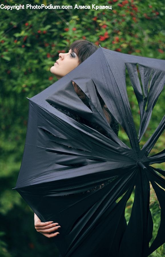 Umbrella, Face, Head, Portrait, Hair, Child