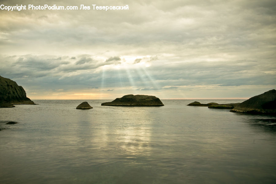 Coast, Outdoors, Sea, Water, Cove, Beach, Cliff