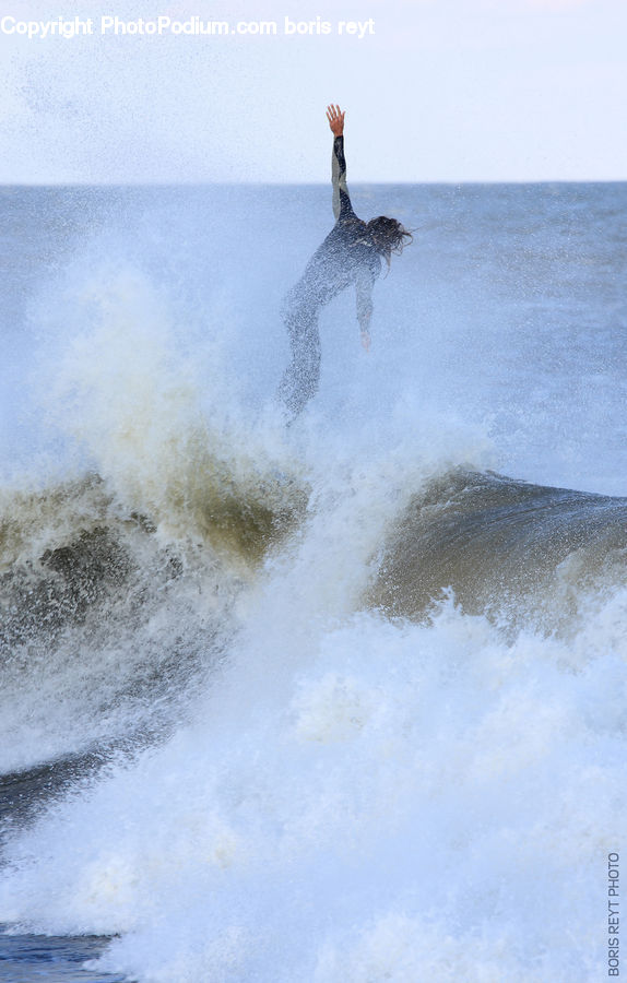 Outdoors, Sea, Sea Waves, Water, Sport, Surfing