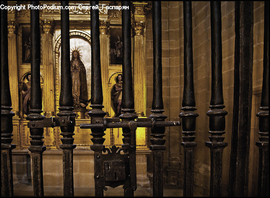 Column, Pillar, Crypt, Furniture, Architecture, Church, Worship