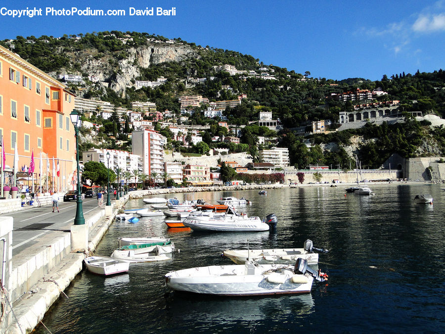 Boat, Watercraft, Dock, Landing, Pier, Building, Downtown