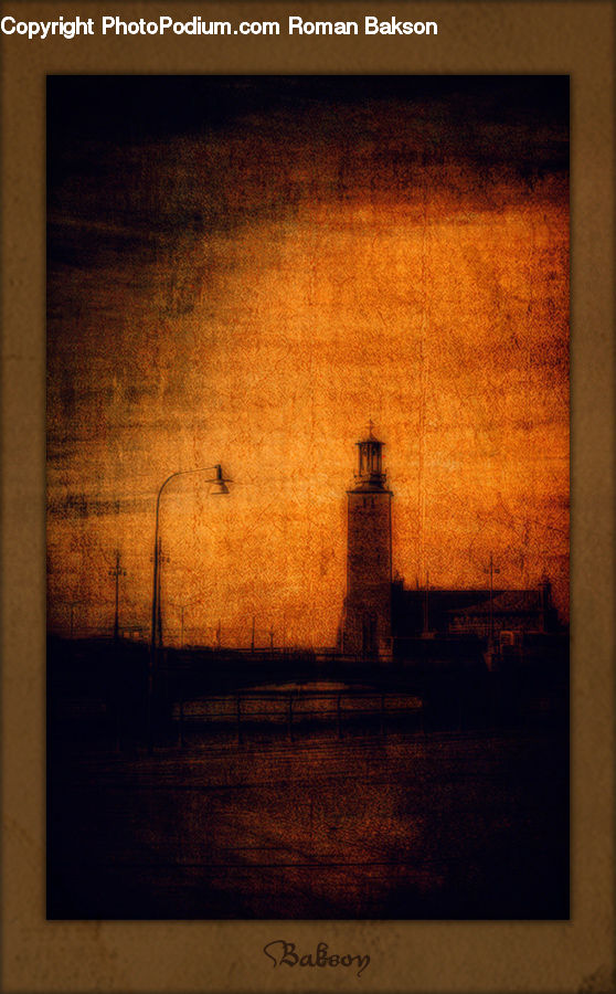 Beacon, Building, Lighthouse, Water Tower, Brick, Fence, Wall