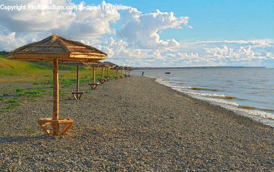 Beach, Coast, Outdoors, Sea, Water, Gazebo, Chair