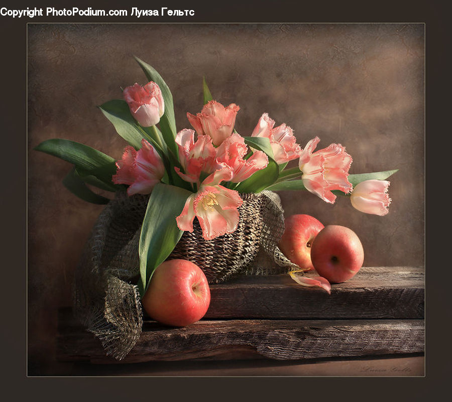 Apple, Fruit, Glass, Goblet, Produce, Vegetable, Flower