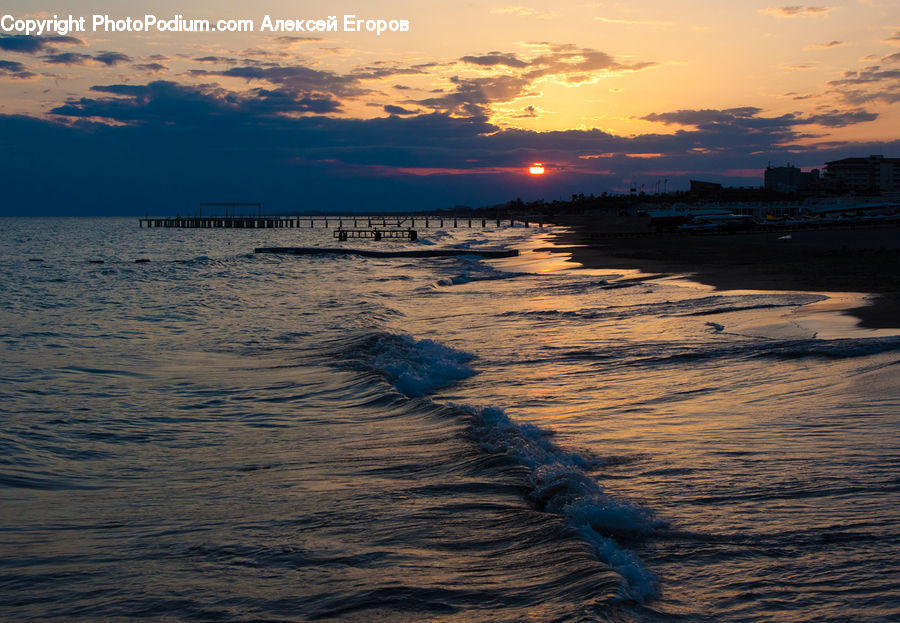 Dusk, Outdoors, Sky, Sunlight, Sunrise, Sunset, Sea