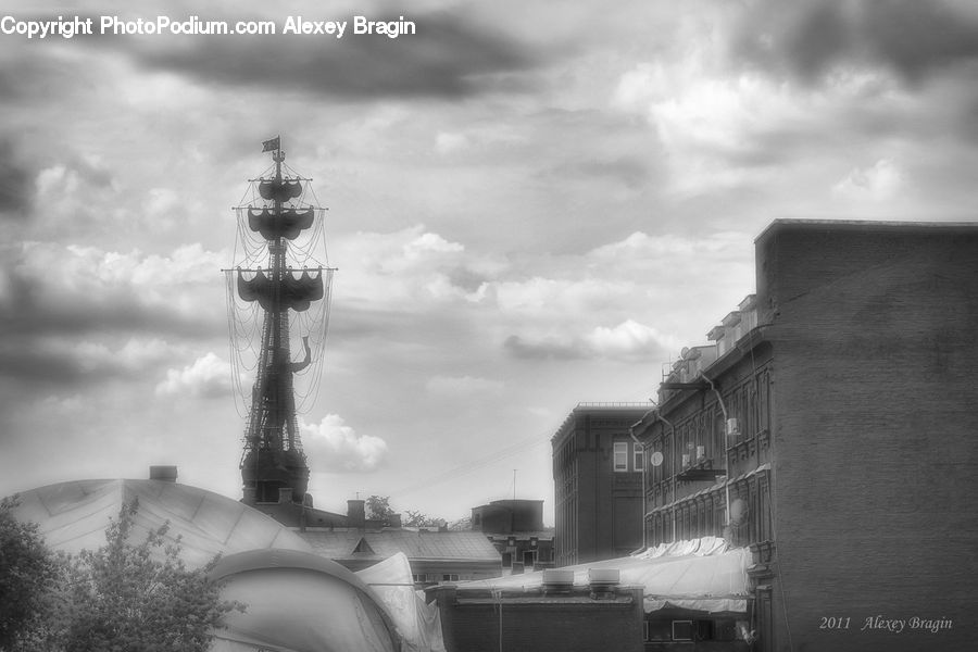 Cross, Brewery, Factory, Architecture, Tower, City, Downtown