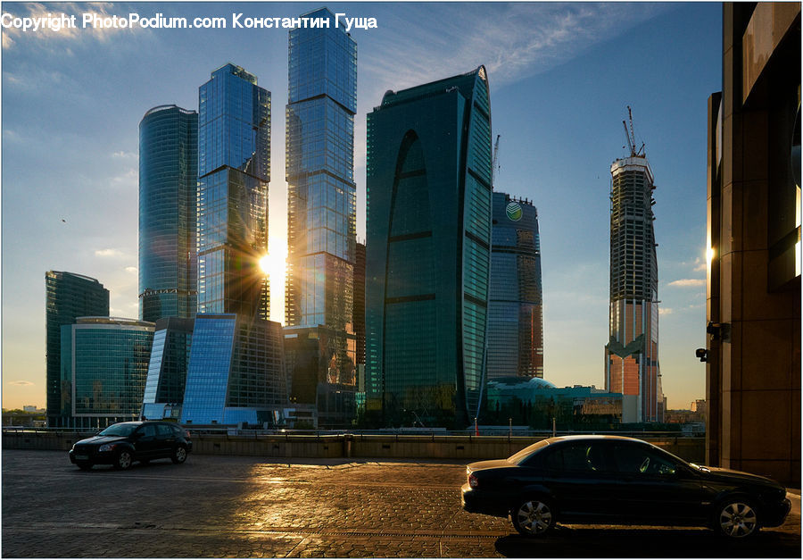 Automobile, Car, Vehicle, Sedan, City, Downtown, Metropolis