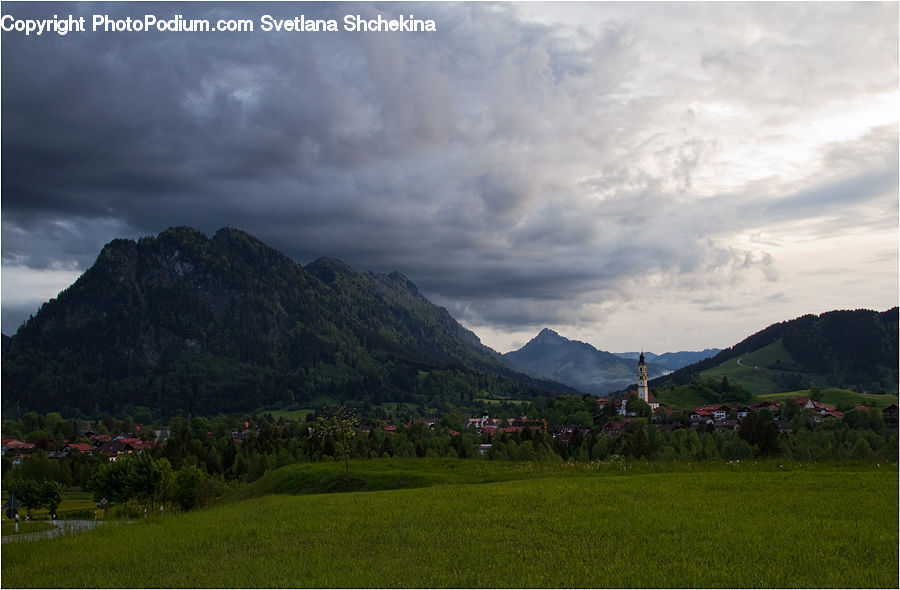 Field, Grass, Grassland, Land, Outdoors, Crest, Mountain