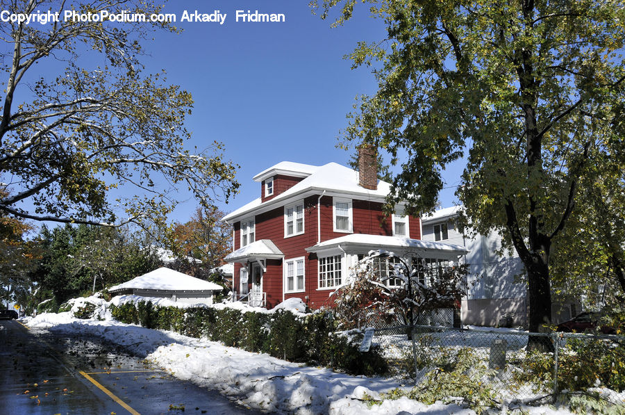 Building, Cottage, Housing, Ice, Outdoors, Snow, Architecture