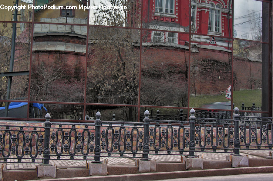 Railing, Brick, Bench, Balcony, Apartment Building, Building, High Rise